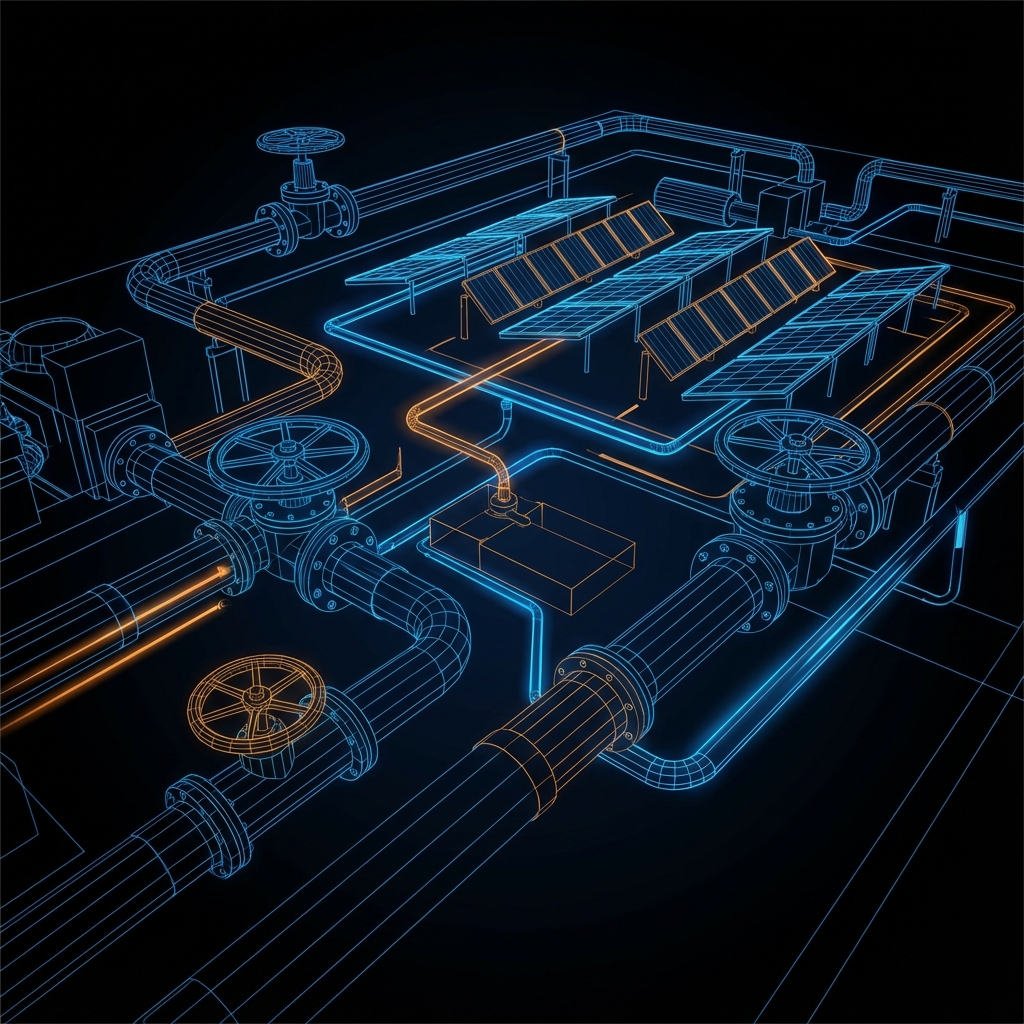 Solar Cooling Plant Schematic